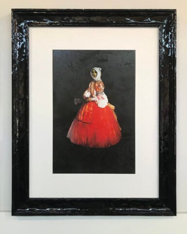 Cornice Moderna Sagomata laccata Nero Lucido