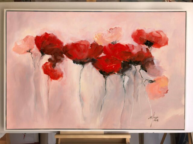 cornice a cassetta americana bianca - cornici moderne feeling at home per canvas incorniciati