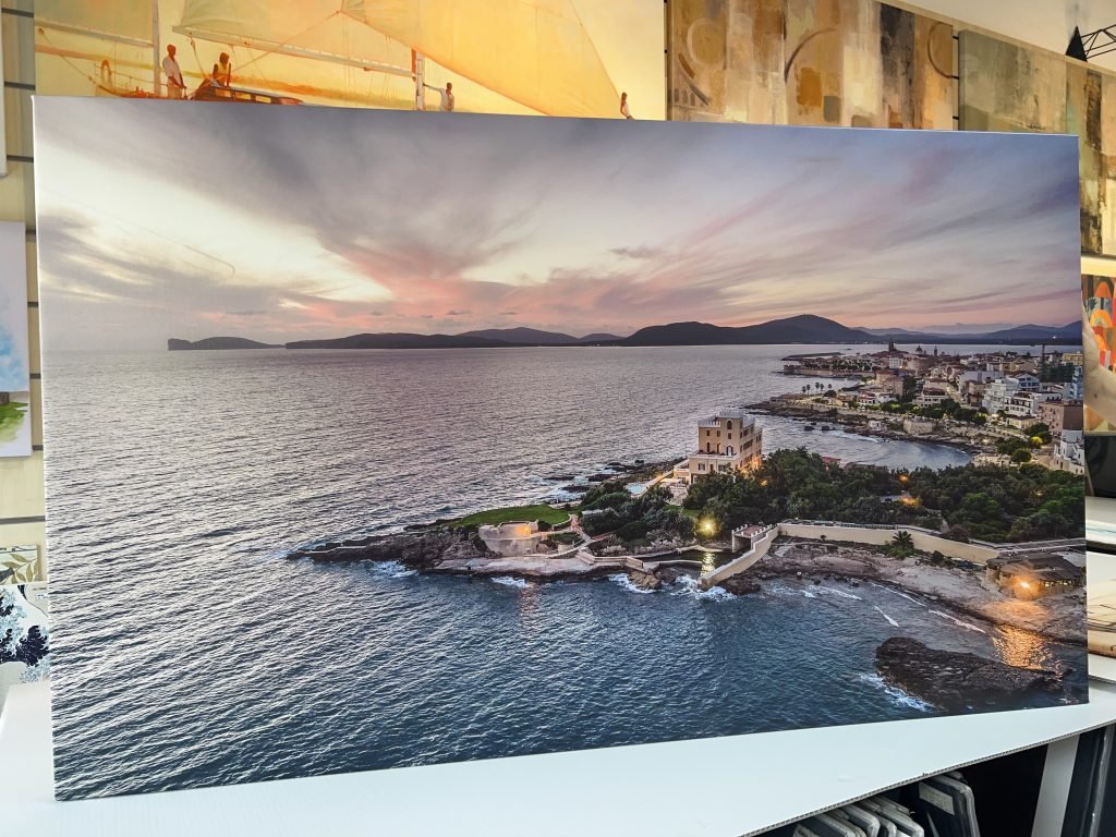 Stampa foto mmadau su tela alghero panorama