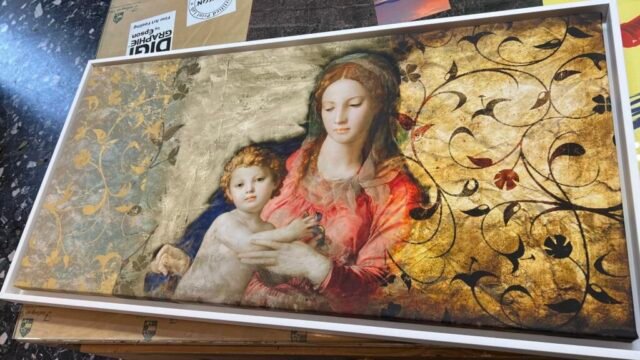 cornice americana bianca- cornici minimaliste feeling at home per canvas incorniciati