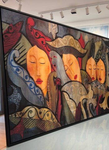 cornice a cassetta americana nera - cornice moderna - cornici feeling at home per canvas incorniciati