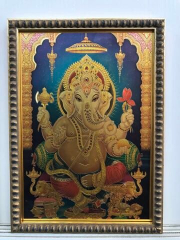 Classica oro invecchiato pallini blu